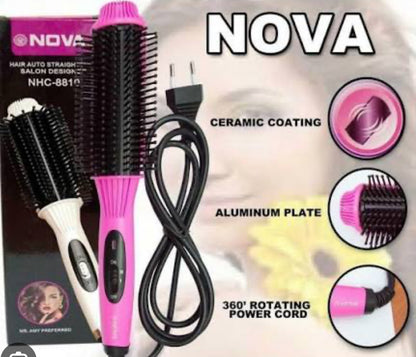 Cepillo Eléctrico Alisador Nova, NHC-8810- Luce un cabello de salón en minutos!